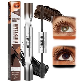 MOLAKS Double-Ended Black & Brown 2-in-1 Mascara, Lengthening Volumizing for Natural Curled Lashes, Lightweight Comfortable Wear No Smudge