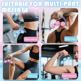 Werncy 2 Pack Handheld Portable Smiley face Roller Massager is Suitable for Yoga Back Fascia Massage, eliminating Cellulite and Relieving Muscle Soreness. Back and Leg Muscle Massage Roller