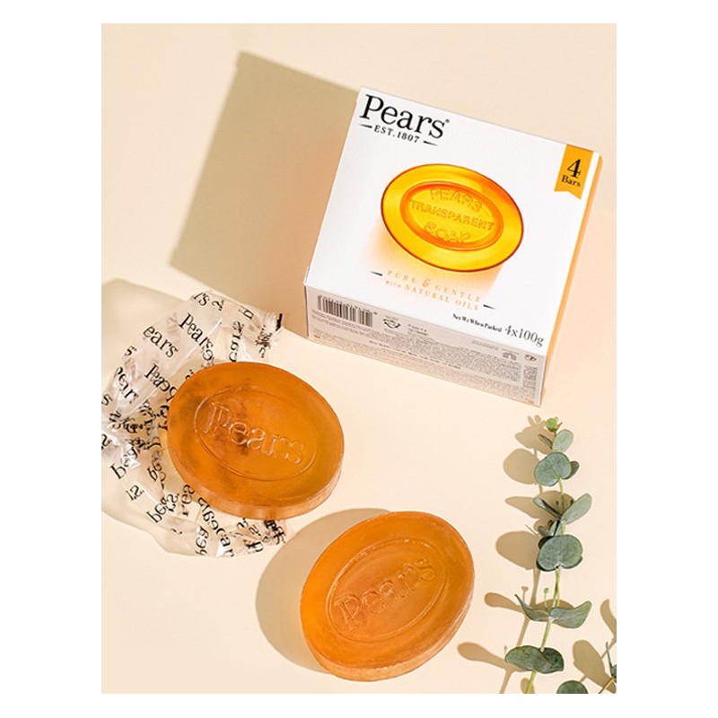 Pears Pure and Gentle with Natural Oil Soap, 100g, Pack