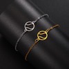 LIKGREAT Adjustable Tennis Ball Bracelet for Women Stainless Steel Minimalist