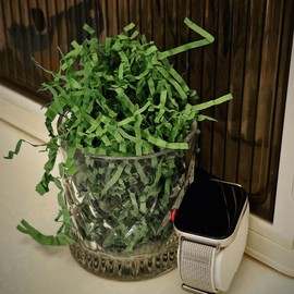 GoooodGift - 3 oz - Green - Crinkle Cut Paper Shred Filler for Gift Wrapping, Gift Box Stuffing Birthdays, Basket Filling Mother's Day Christmas