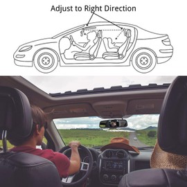 Cartoon Style Baby Car Mirror by CITIGO, Safety Car Seat Mirror for Rear Facing Infant with Wide Crystal Clear View, Shatterproof, Fully Assembled, Crash Tested and Certified (Oval)