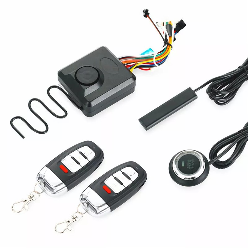BCSMMCAR Motorcycle Engine Ignition Keyless One-button Start Anti-theft Alarm System