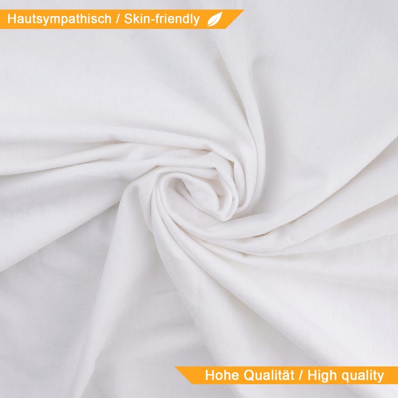 Molton Mattress Protector, 180 x 200 cm, Made from 100% Cotton,