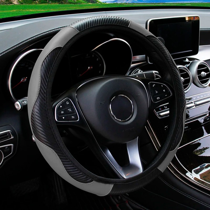 Car Steering Wheel Cover for 14.5–15 Inch Wheels – PU