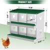 6 Compartment Metal Chicken Nesting Boxes Roll Away Eggs Laying