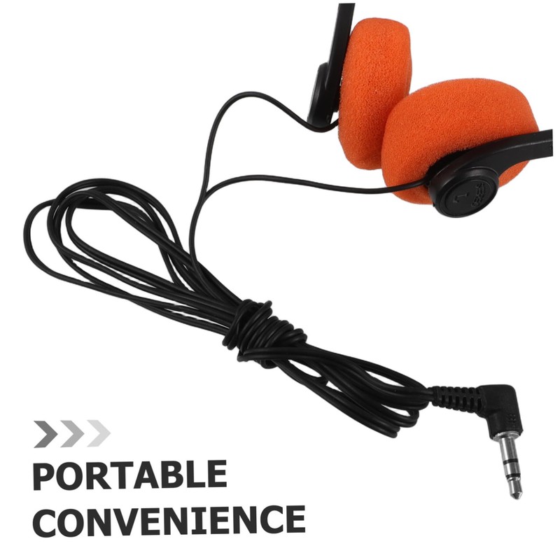 TEHAUX Lightweight Retro Ear Headphones for Students with Adjustable Headband
