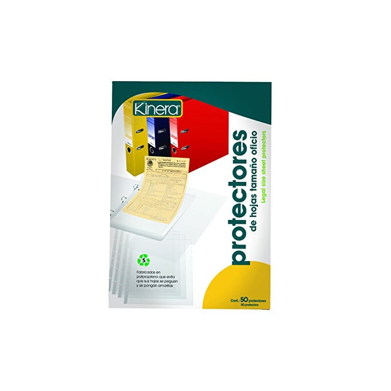 Azor Protectores De Hojas 50 Piezas Tamaño Oficio Kinera 302.363