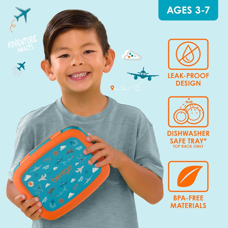 Bentgo Kids Prints Leak-Proof, 5-Compartment Bento-Style Kids Lunch Box -