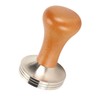 Coffee Tamper Solid Wood Handle Stainless Steel Easy to Use