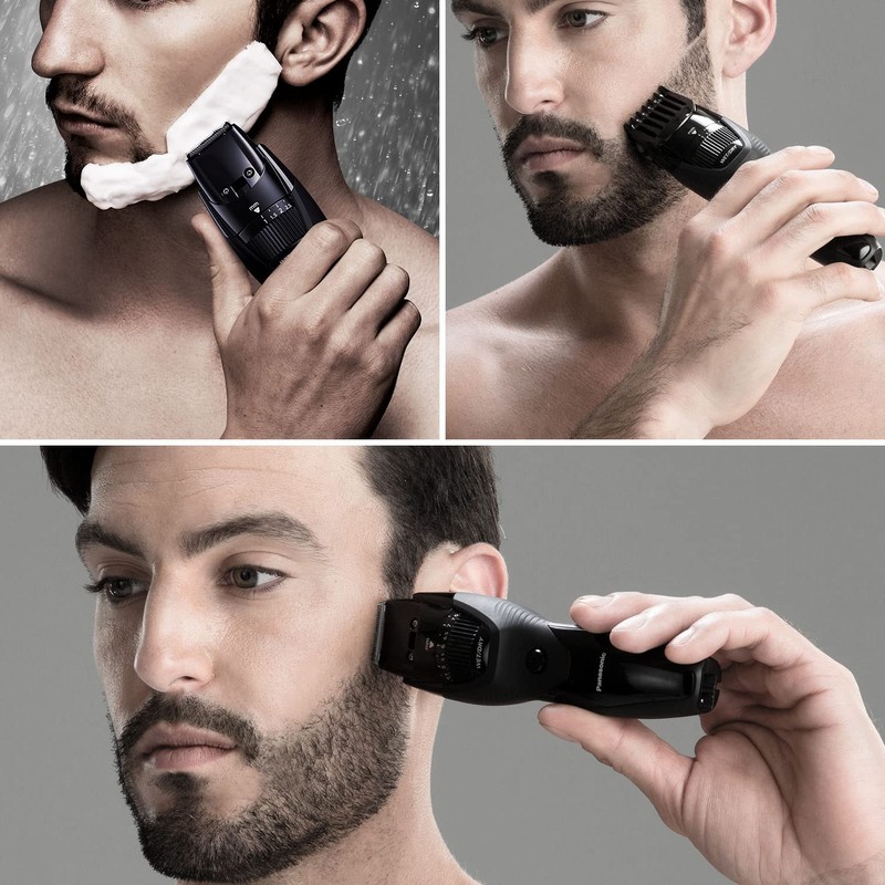 Panasonic Cordless Men's Beard Trimmer With Precision Dial, Adjustable 19