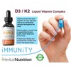 Herbal Nutrition Best Vitamin D3 Supplement Plus K2 Liquid Vitamin