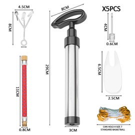 Inflator Set, Football Basketball Volleyball Air Pump, Hose Air Pump, Ball Pump with Needle, Inflatable Hand Pump, Basketball Accessories, Suitable for Various Sports Balls