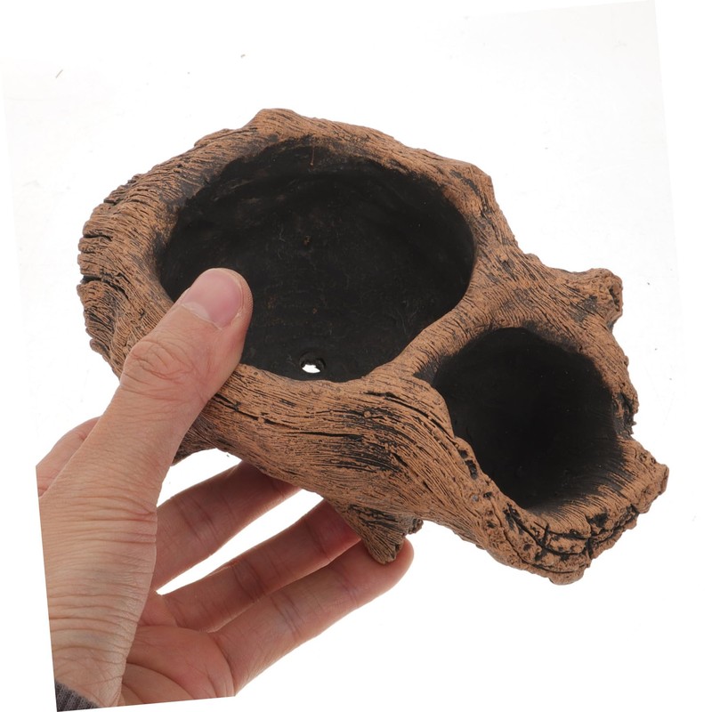 Kisangel Vintage Root Flower Pot Driftwood Planter Stylish Concrete Planter