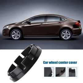 EMSea 4Pcs 46MM Inner Dia. Car Auto Wheel Center Caps Front & Rear Hub Covers Black ABS for Vehicle Replacement Accessories