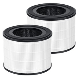 Luripid AP-S0610L Filter Replacement, Compatible with MOO-KA AP-S0610L Air Purifier, 3-Stage Filtration System, 3-in-1 H13 True HEPA Filter and Activated Carbon Filter, 2 Pack