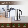 Vaolvpant 2 Cup Stainless Steel Moka Pot Stovetop Espresso Maker
