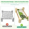 Dojomadf Wooden Bearded Dragon Cloth Bed, Reptile Hammock for Bearded