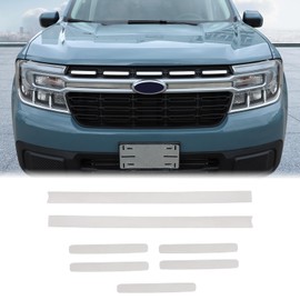 7Pcs Car Front Bumper Grille Covers Compatible with Ford Maverick 2022 Front Grille Mesh Inserts Trim Cover Front Grill Mesh Inserts Clip-in Grille Guard Car Air Inlet Vent Grille Cover Accessories