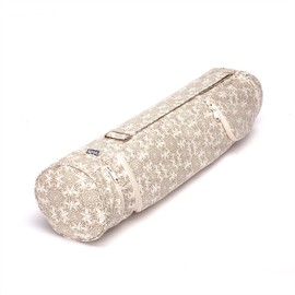 Bodhi Yoga Bag ASANA Bag Cotton Maharaja Collection Yoga Mat Bag in Various Sizes Cotton Bag for Yoga Mat & Accessories Includes Outer Pockets 60 cm Madurai / Ecru