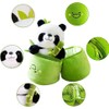 Gohytal Panda Cuddly Toy, Fluffy Soft Panda Hides in Bamboo