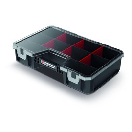 Kistenberg Assortment Box, Sorting Box, Small Parts Magazine Organiser (Transparent Lid, Includes Dividers, Modular Solution, Dimensions: 294 x 194 x 60 mm)