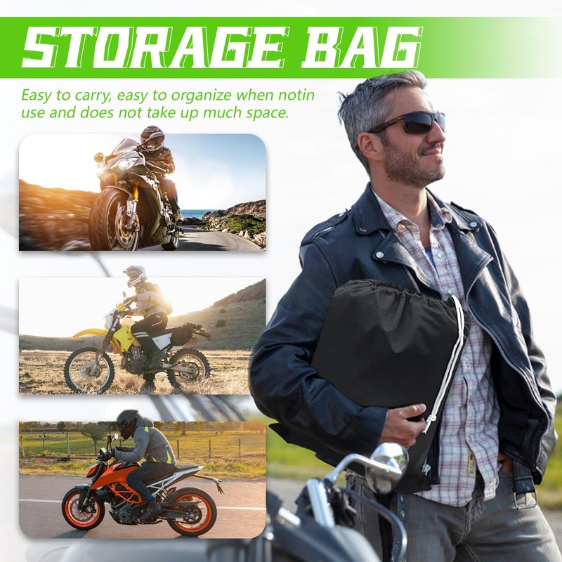 COVERVIN Motorcycle Cover, All Weather Outdoor Waterproof Night Protection with