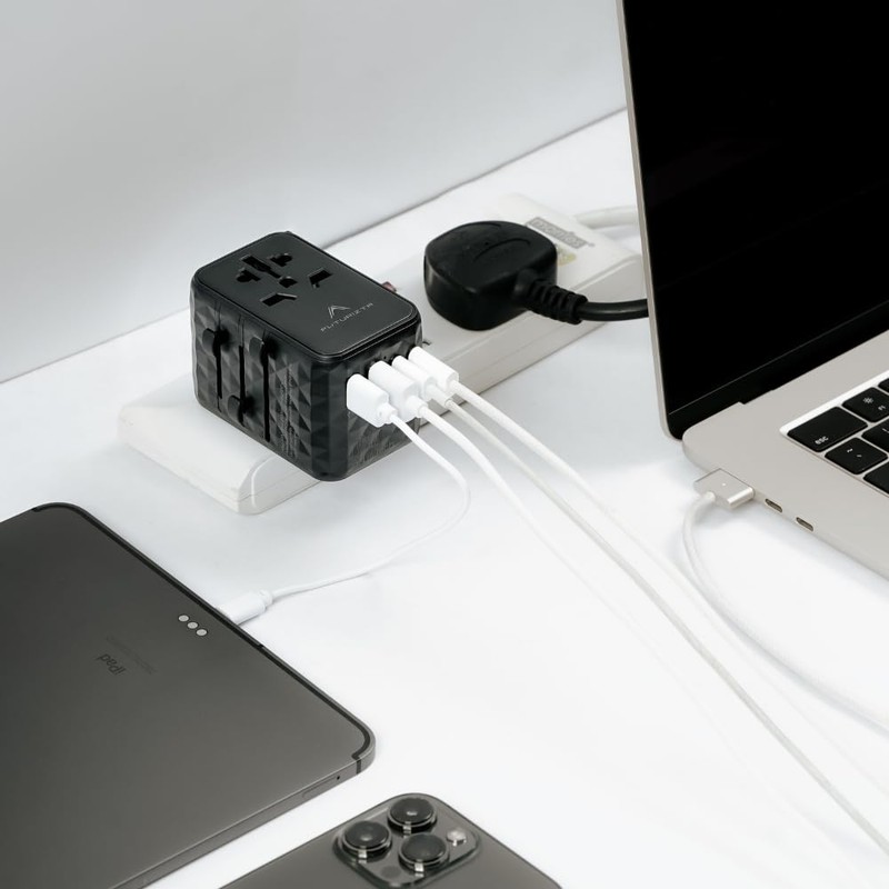 Futurizta Tech TravlMate 70W GaN Universal Travel Adapter, 2500W, Global