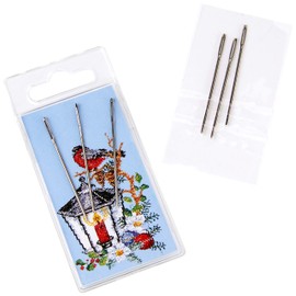 TSL 6 x Tapestry Needles, Metal, Silver, 18-50 mm