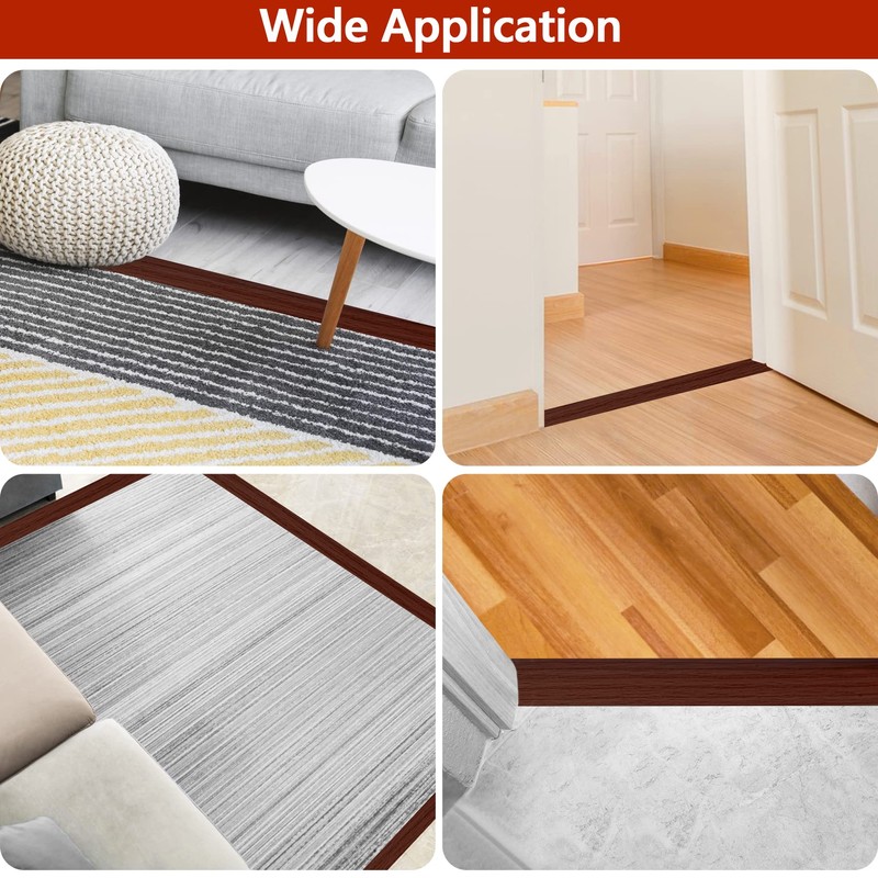 20Ft Floor Transition Strip Self Adhesive Carpet to Tile Floor