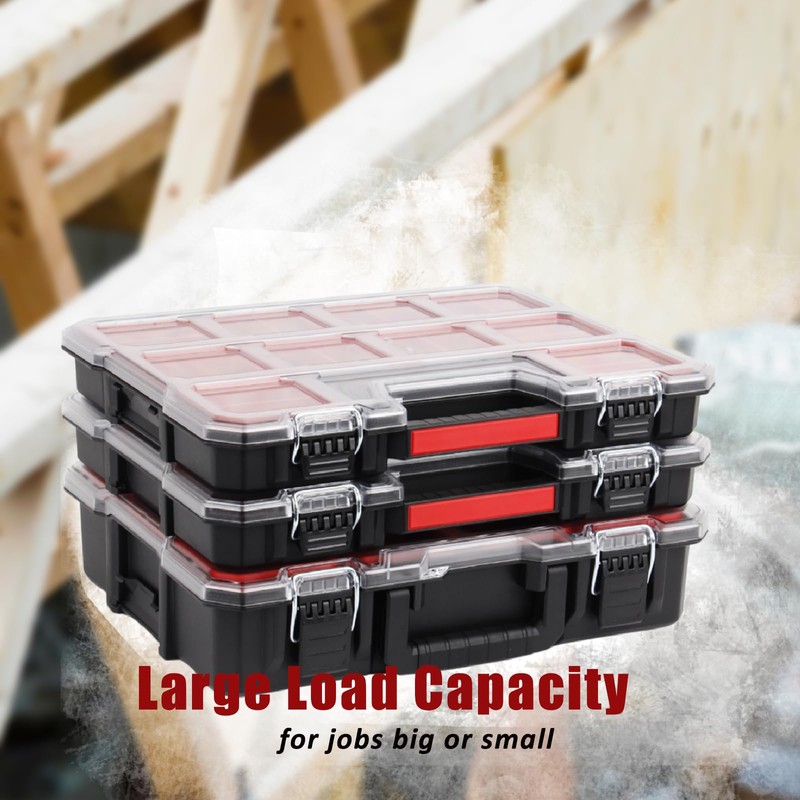 DuraSys Tools Organizer, Small Parts Storage Toolbox, 17.3 * 13.7