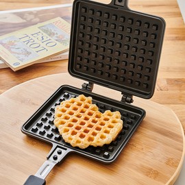 Kitchen Art Kitchen Flower Rosa Titanium Coated IH Induction Capable Waffle Pan / 키친아트 키친플라워 로사 티타늄코팅 IH 인덕션가능 와플팬
