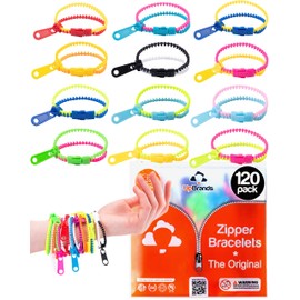 UpBrands 120 pulseras con cierre para la amistad, incentivos para estudiantes, 7.5 pulgadas, recuerdos de Pascua para niños, alivio del estrés, juguetes silenciosos, kit para regalos de San Valentín,