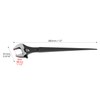 12-Inch Adjustable Spud Wrench, Heavy Duty Alloy Steel, SAE and