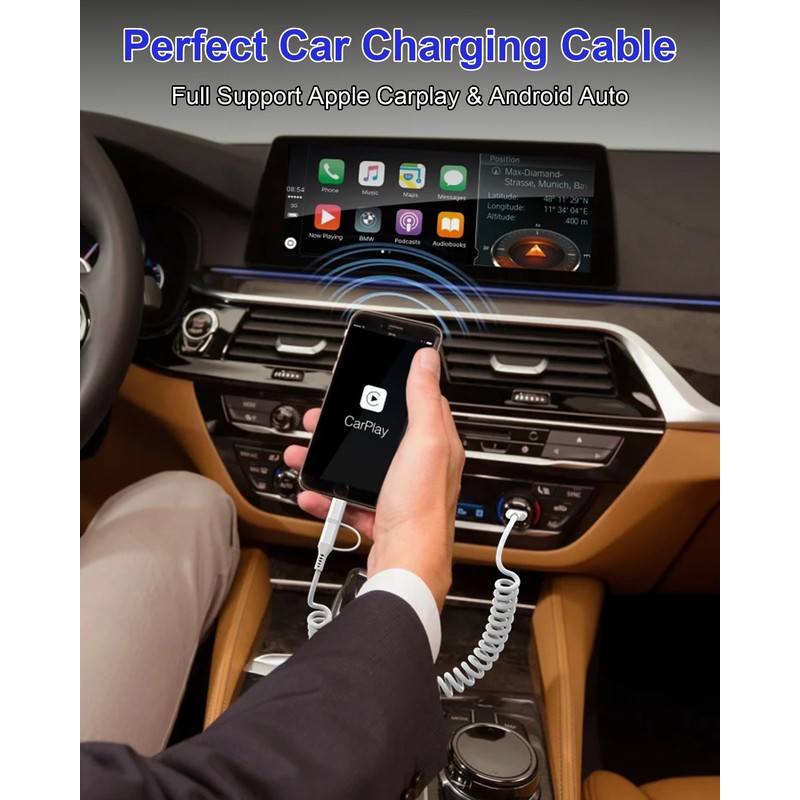 Pubiohs USB to Lightning and USB C Cable 2 in