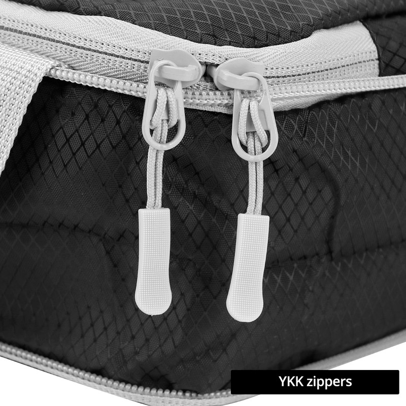 QWORK® 6 Pieces Compression Packing Cubes, Expandable Luggage Organiser Set,