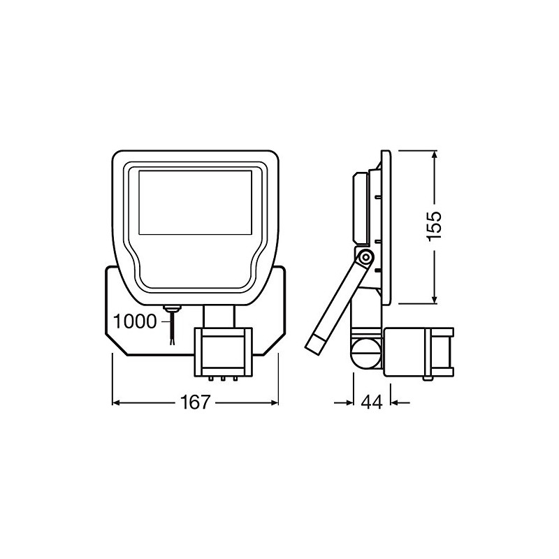 LED Vance Flood Light LED Sensor LED A Black Projector,