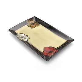 Pfaltzgraff Painted Poppies Rectangular Serving Platter, 14-Inch-by-9-Inch