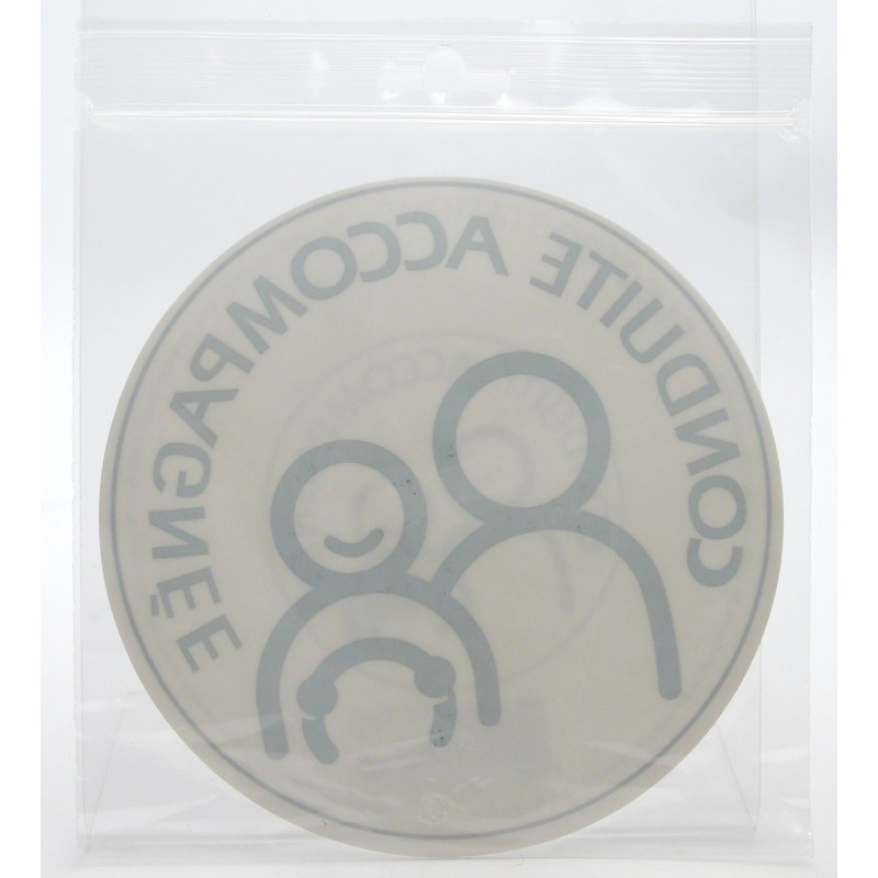 Carlinea 463242 Electrostatic Car Sticker with French-Language Phrase Conduite Accompagnée