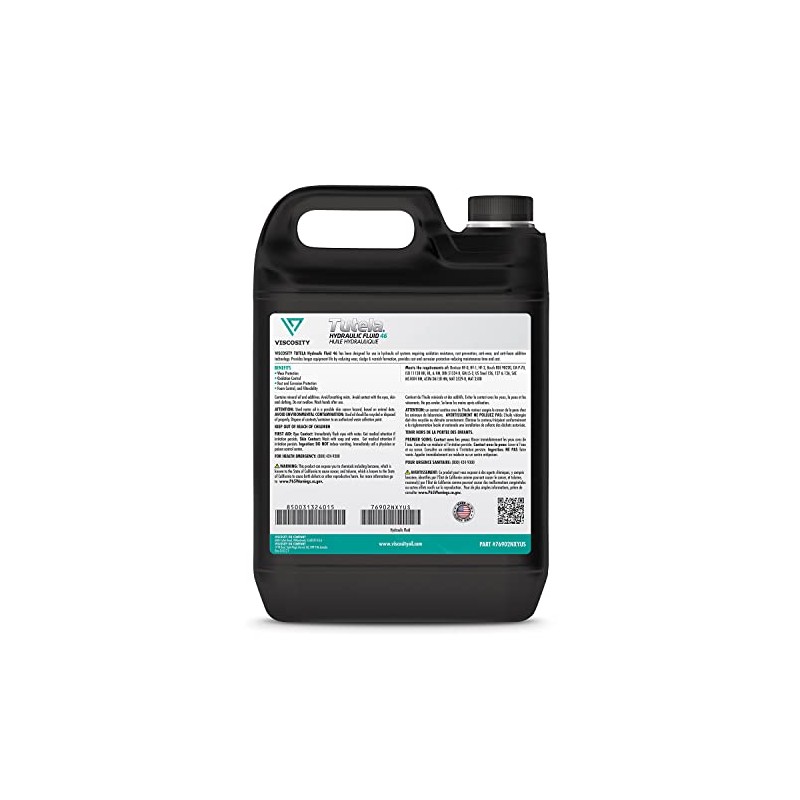 VISCOSITY TUTELA Premium Hydraulic Fluid 46 - Compatible with Tractors,