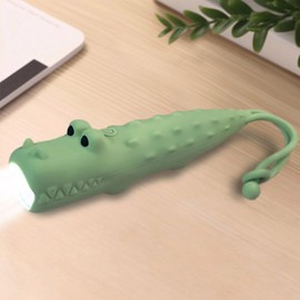 LEDHOLYT Kids Flashlight - Cute Silicone Alligator Toy Light with Adjustable Brightness, Safe & Durable Design, USB-C Charging, Birthday Gift for Ages 3+ Boys Girls Children