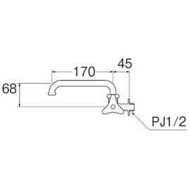 SANEI JA20J-13 Horizontal Freedom Faucet