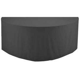 BUJUYUXU Sun Island Cover Semicircular Waterproof Protective Cover Sun Island Half Round Tarpaulin Lying Island Half Round with Buckle Strap 420D Oxford Fabric Black (200 x 110 x 80 cm)