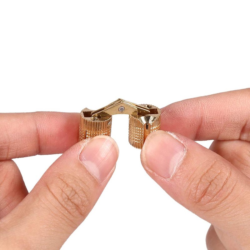 4pcs Brass Hidden Concealed Hinge Invisible Barrel Hinge for Cupboard