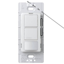 Lutron MS-OPS6-DDV-SW Maestro 6-Amp Single Pole Dual Circuit Occupancy Sensing Switch, Snow