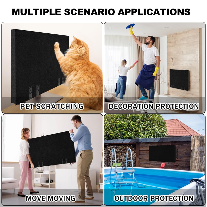 TV Cover for Moving 60"-65" TV Screen Protector Cover and