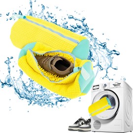 Schuhwaschbeutel Waschmaschine,Schuhe Waschbeutel,Wäschenetz Schuhe mit Reißverschluss,Wiederverwendbar Sneaker Waschbeutel,Multi Schutz Wäschenetz,Für Sneaker Verschiedene Schuhe,39x19cm