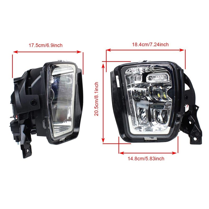 Atubeix Ram 1500 LED Fog Lights 2013-2018 New Version fog