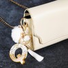 MWOOT Keyring Letter Pompom Tassels, Q