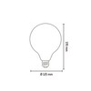 Calex E27 LED G95 Gold Spiral Filament 4W 200LM 2100K